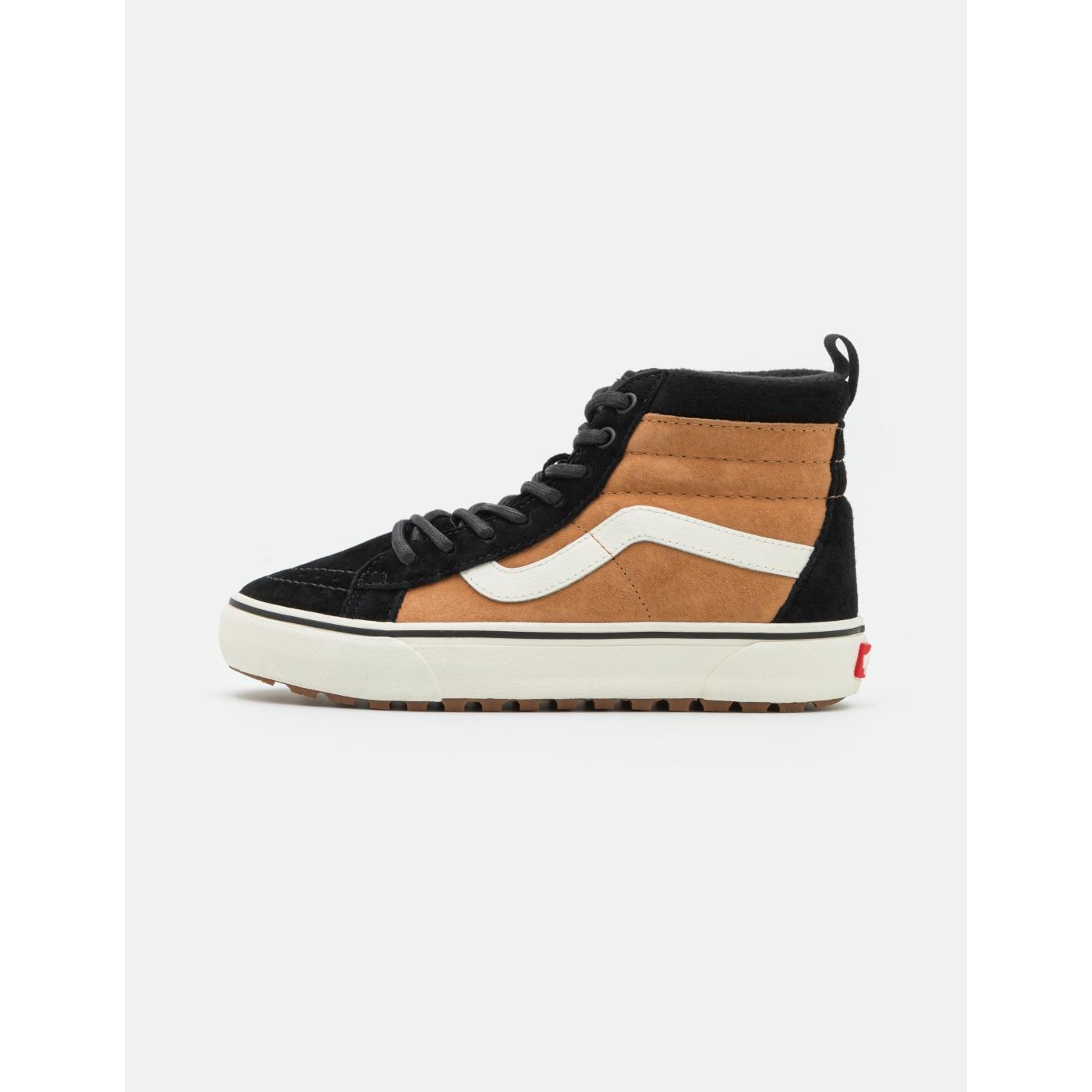 Zapatillas Vans Sk8-mte Hombre Piel Ante Suela Waffle Marrón Negro Blanco