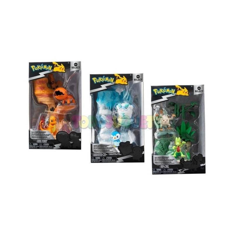 Bizak – Playset Mini Mundos con 2 figuras modelos surtidos Pokemon.
