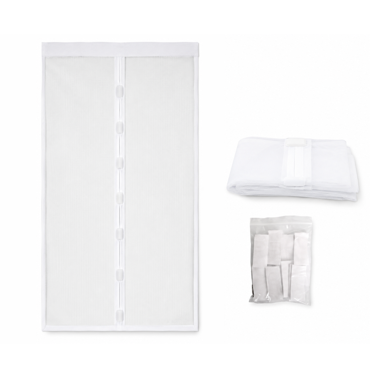 Mosquitera para puerta y ventana, cortina antimosquitos transpirable para hogar, malla protectora con cierre práctico, varios tamaños y colores disponibles. snowdvance