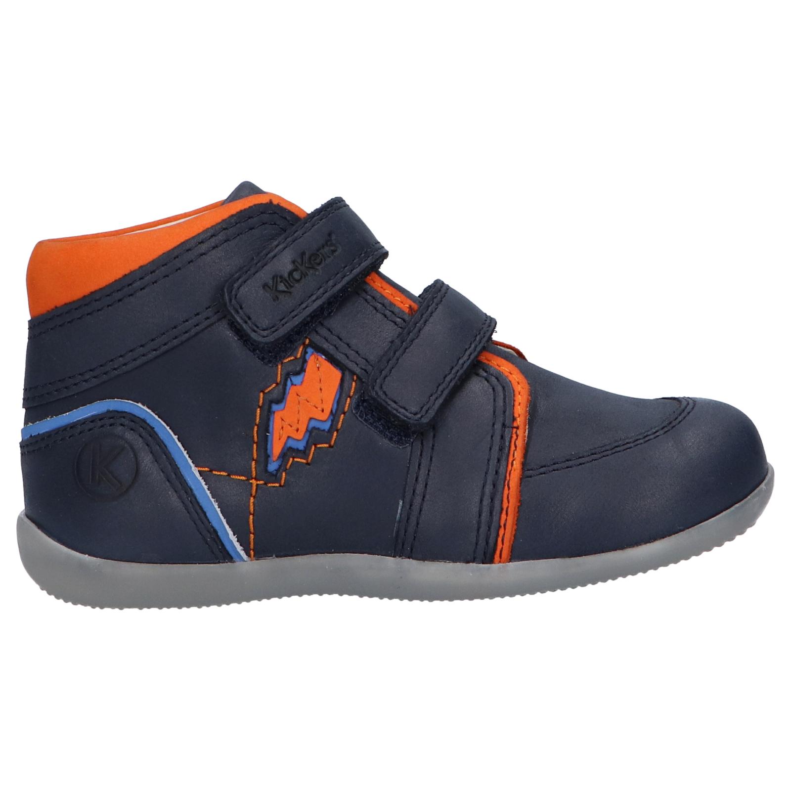 Kickers boy's ankle boots 829640   Biboy power 103 marine orange