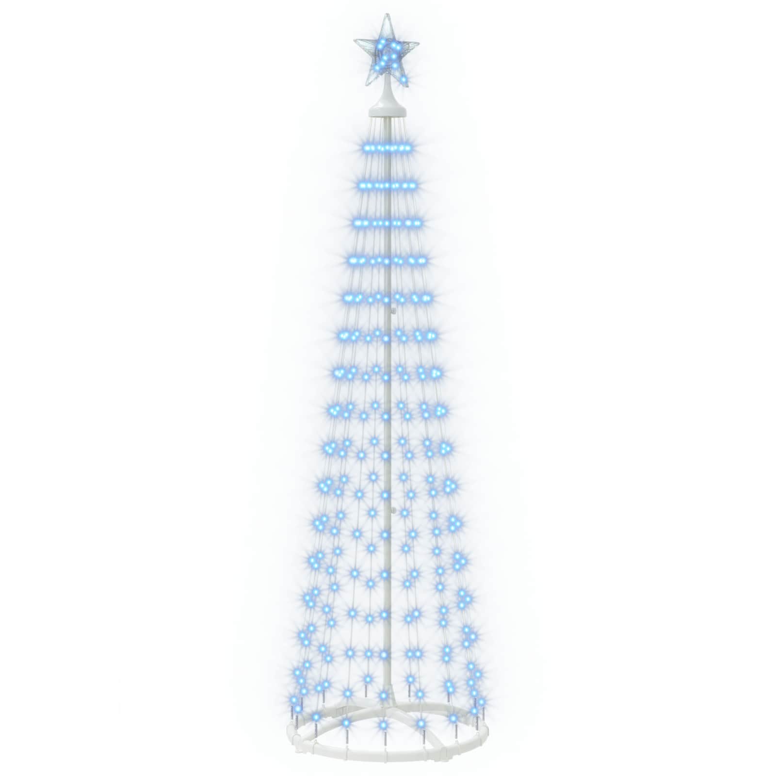 vidaXL Árbol de Navidad cónico LED 180 cm 250 LED Multicolor Acero