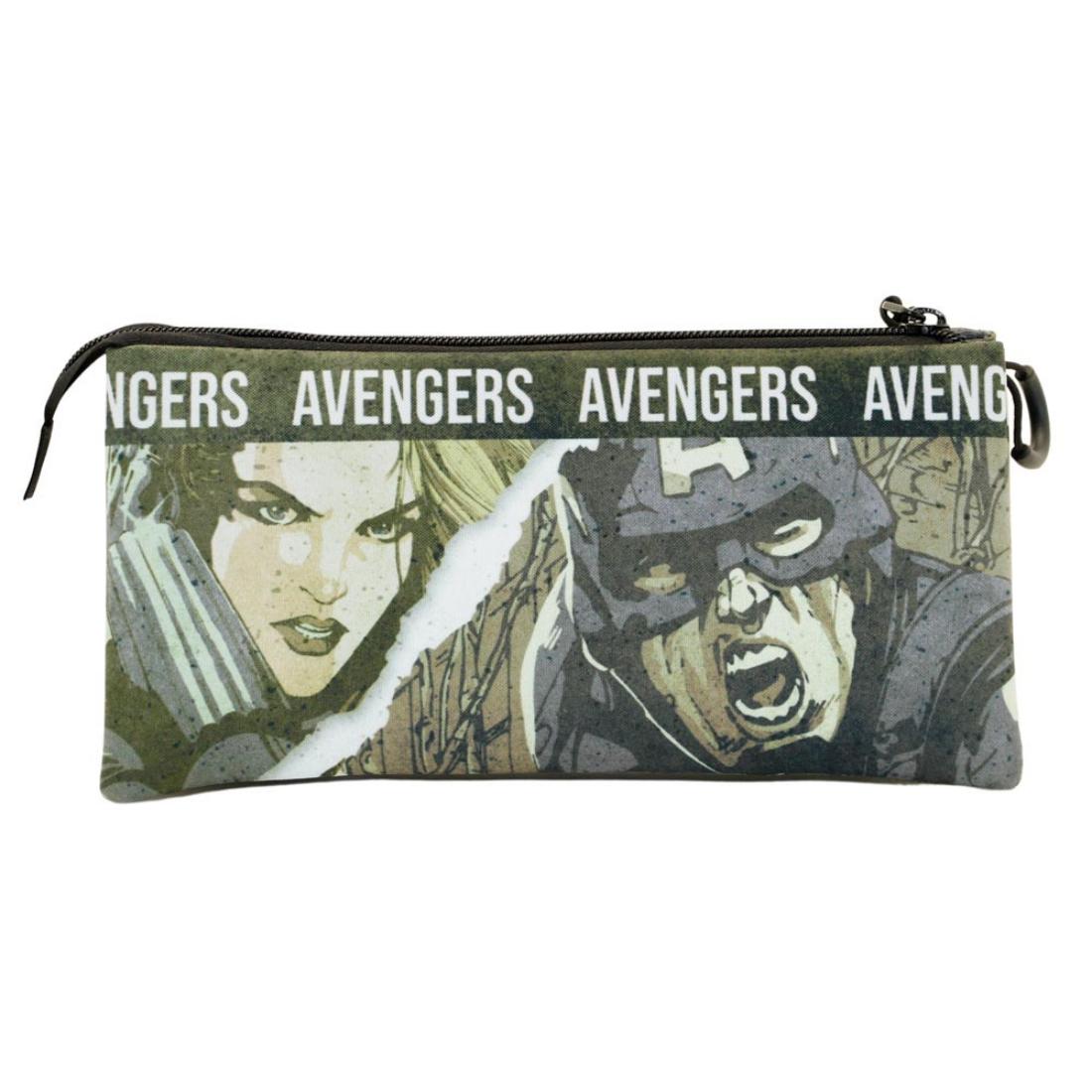 Estuche Portatodo Triple Fan Karactermania Marvel Avengers Los Vengadores 23x11x7cm
