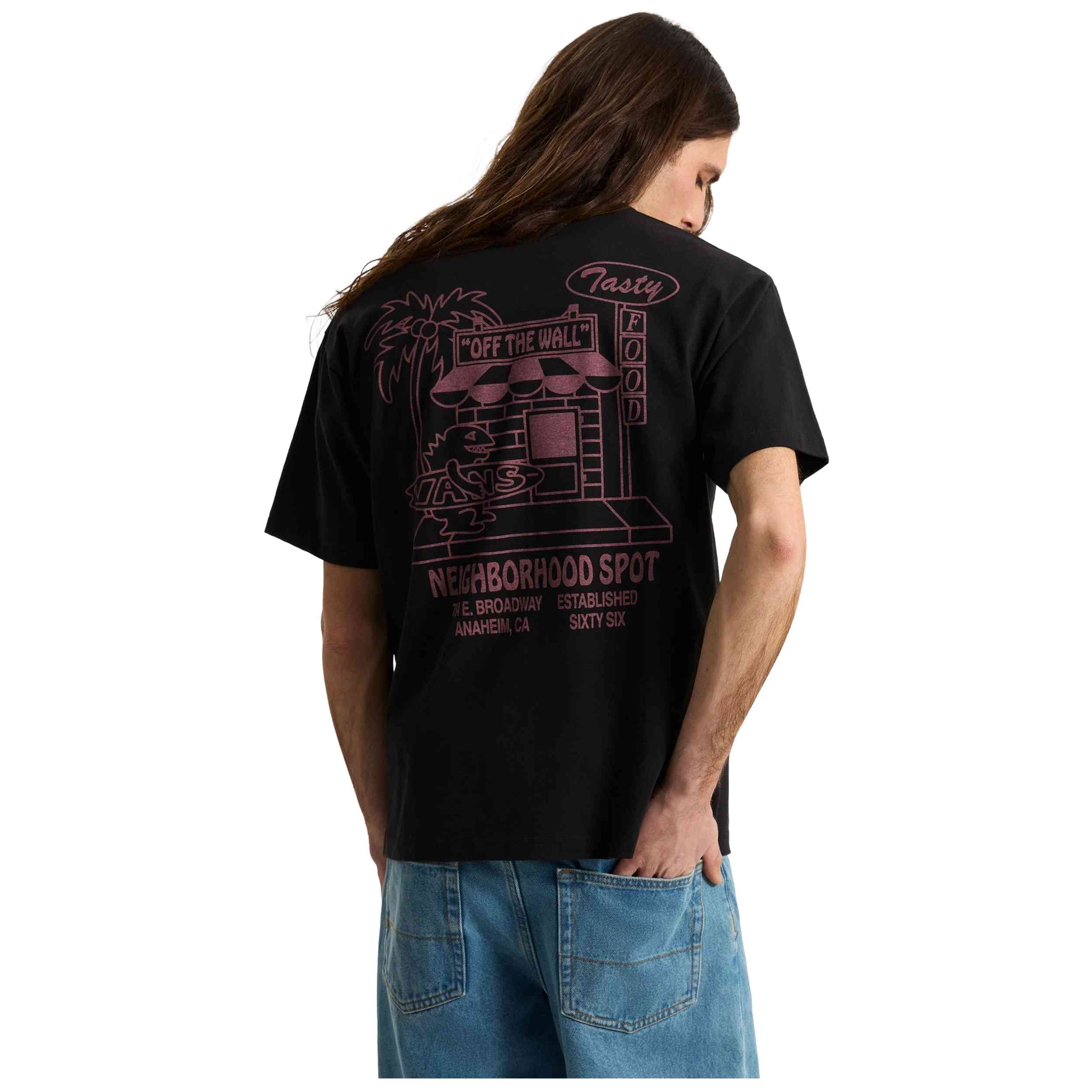 Camiseta Vans modelo Food Spot Ss Tee en color Negro