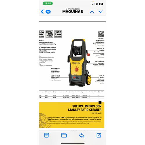 Hidrolimpiadora STANLEY 150 bares SPW22E