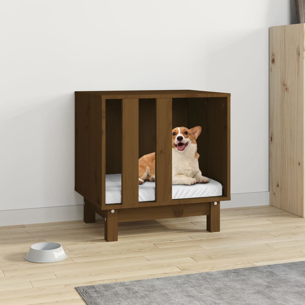 vidaXL Caseta para Perros Casa Animal Doméstico Color Marrón miel, Natural, Blanco y mas