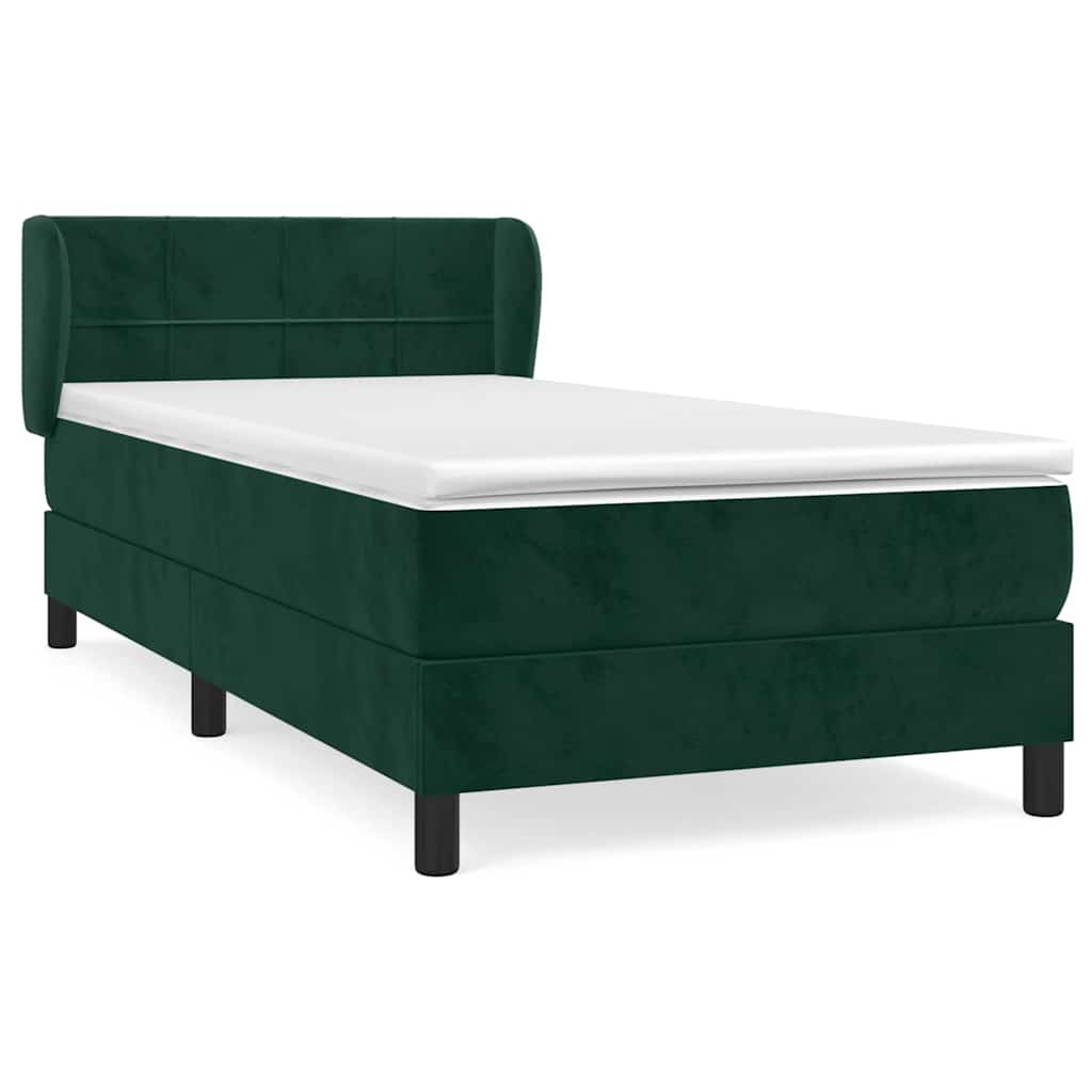 vidaXL Cama box spring con colchón terciopelo  80x200 cm Multicolor