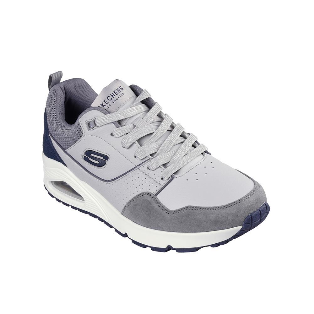 Skechers 183020_GRY Zapatillas deportivas para hombre grises de piel 81788