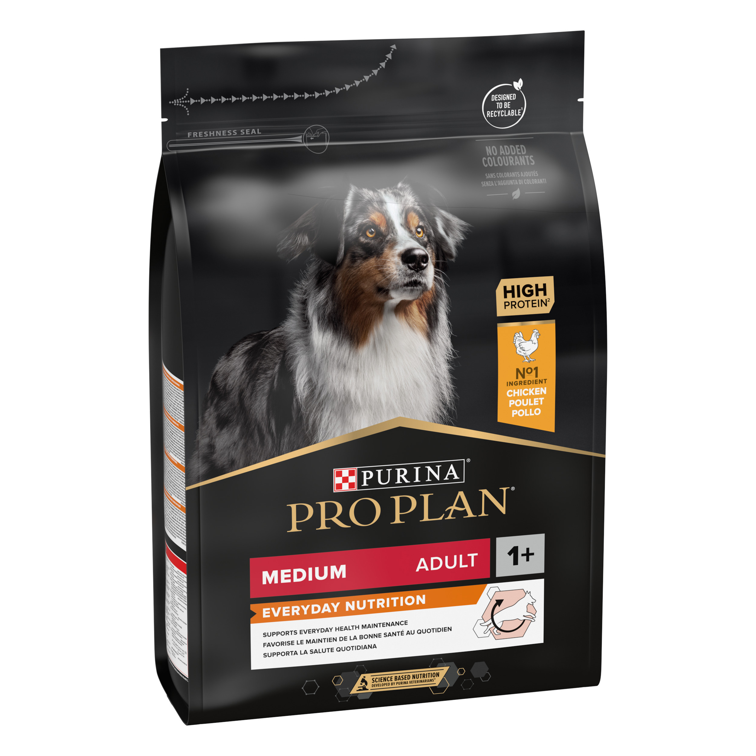 Purina Pro Plan – Pienso para perros adultos medianos Purina Pro Plan Everyday Nutrition pollo. 3 Kg