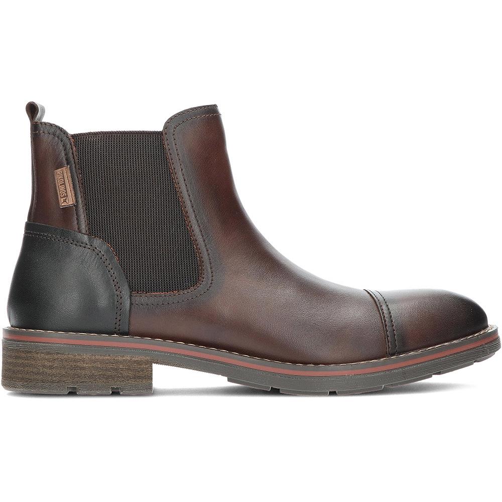 Pikolinos M2M-8156C1 Zapato abotinado casual, de piel, cremallera y cordones, con tacón bajo, para caballero