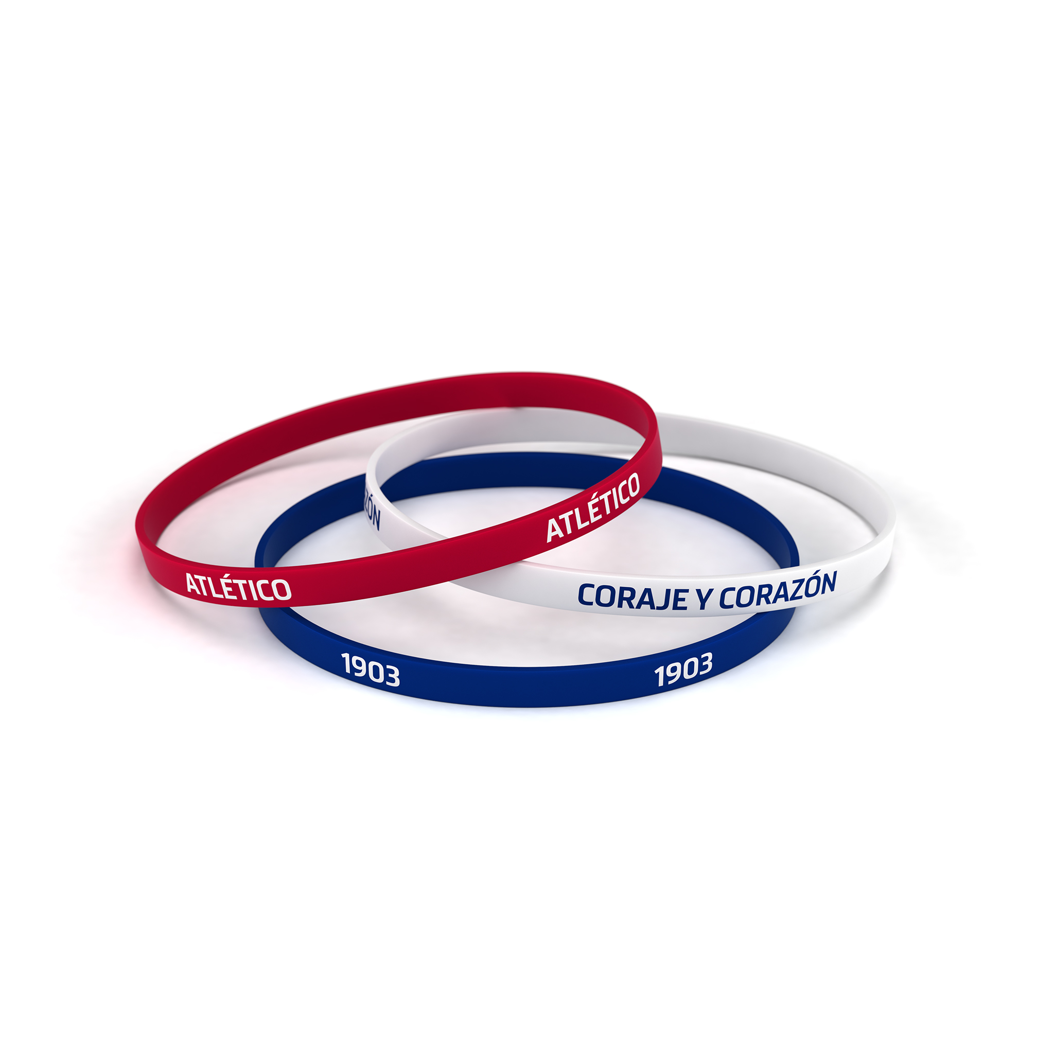 Atlético de Madrid Pulsera Oficial de Silicona – Tallas para Hombre, Mujer y Niño – Regalo ideal para Fans del Atlético