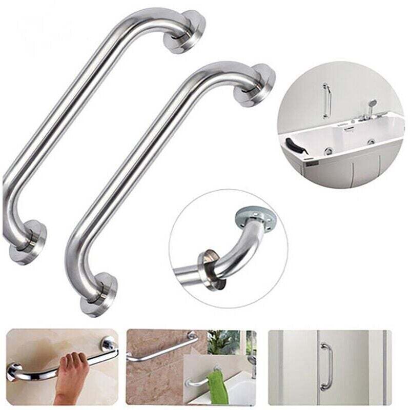 CA Barra de seguridad para ducha de 20 cm, de acero inoxidable, para bañera, toallero, para montar en la pared, ideal para niños, embarazadas, personas mayores con discapacidad.
