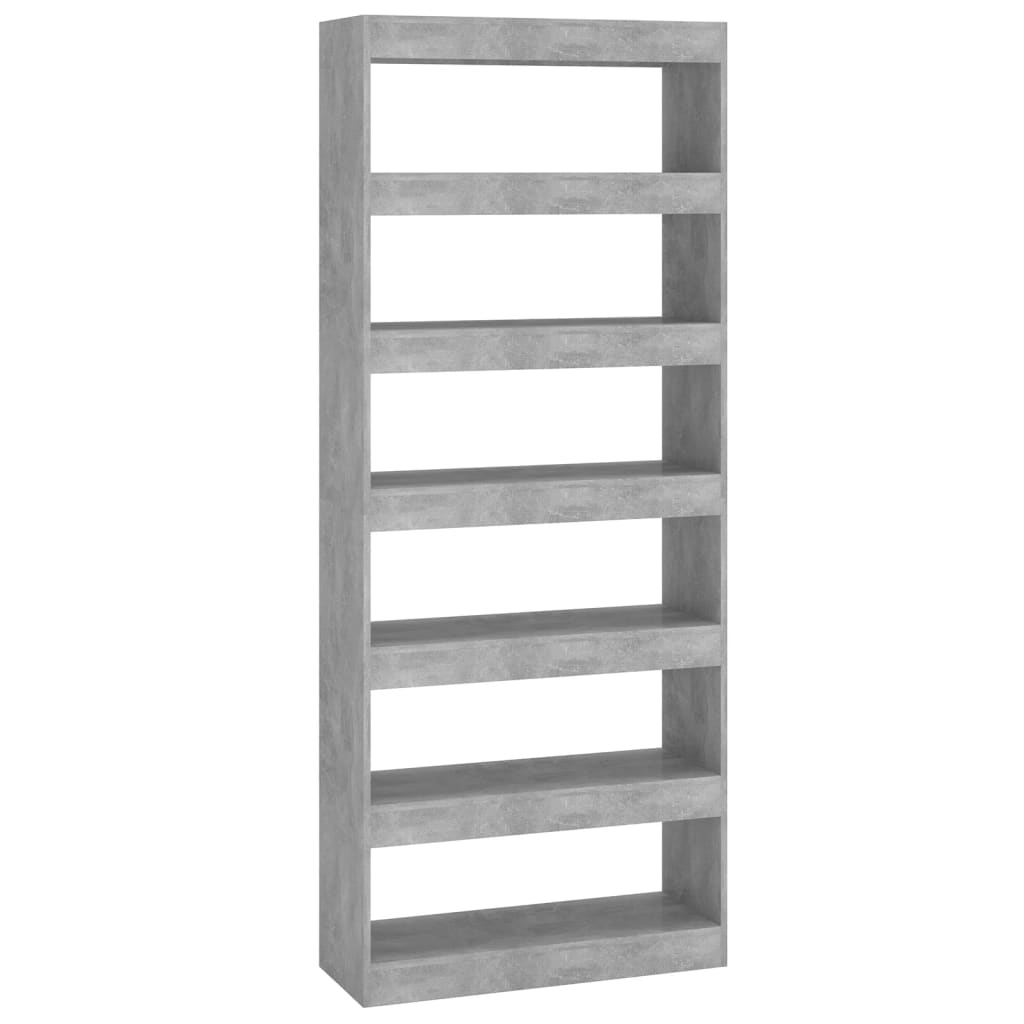 vidaXL Estantería/divisor madera de ingeniería 80x30x198 cm Blanco, Negro, Roble Sonoma Mueble Almacenaje Estantería para Oficina, Estudio, Dormitorio Estantería/Librería/ mueble de Almacenamiento