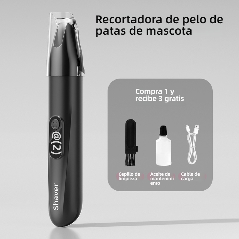 Nueva cortadora de pelo para mascotas, cabezal ancho, recargable, 3 velocidades, antipolvo, válida para perros y gatos.