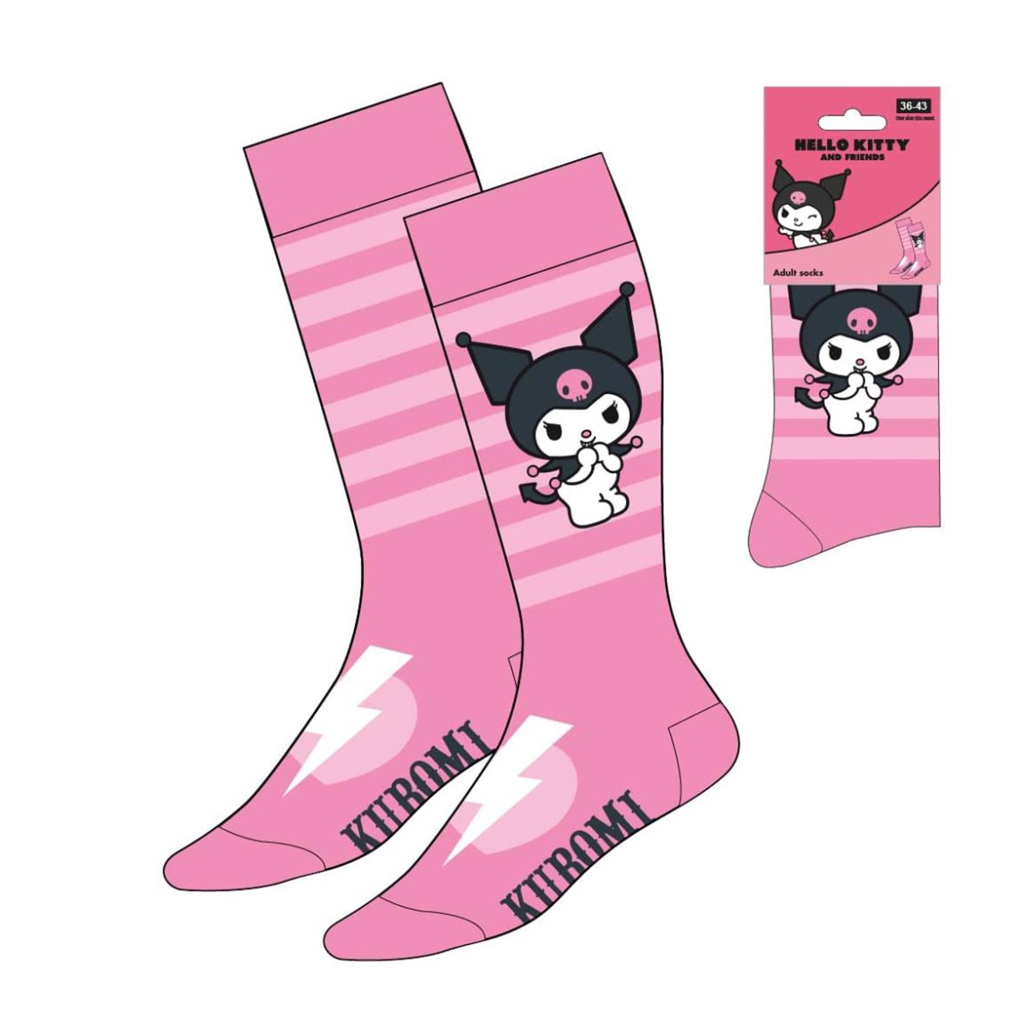 Calcetines para Niños con Personaje Kuromi, Diseño Divertido y Colorido en Rosa, Comodidad y Estilo con Gráficos Animados, Ideal para Escuela y Uso Diario