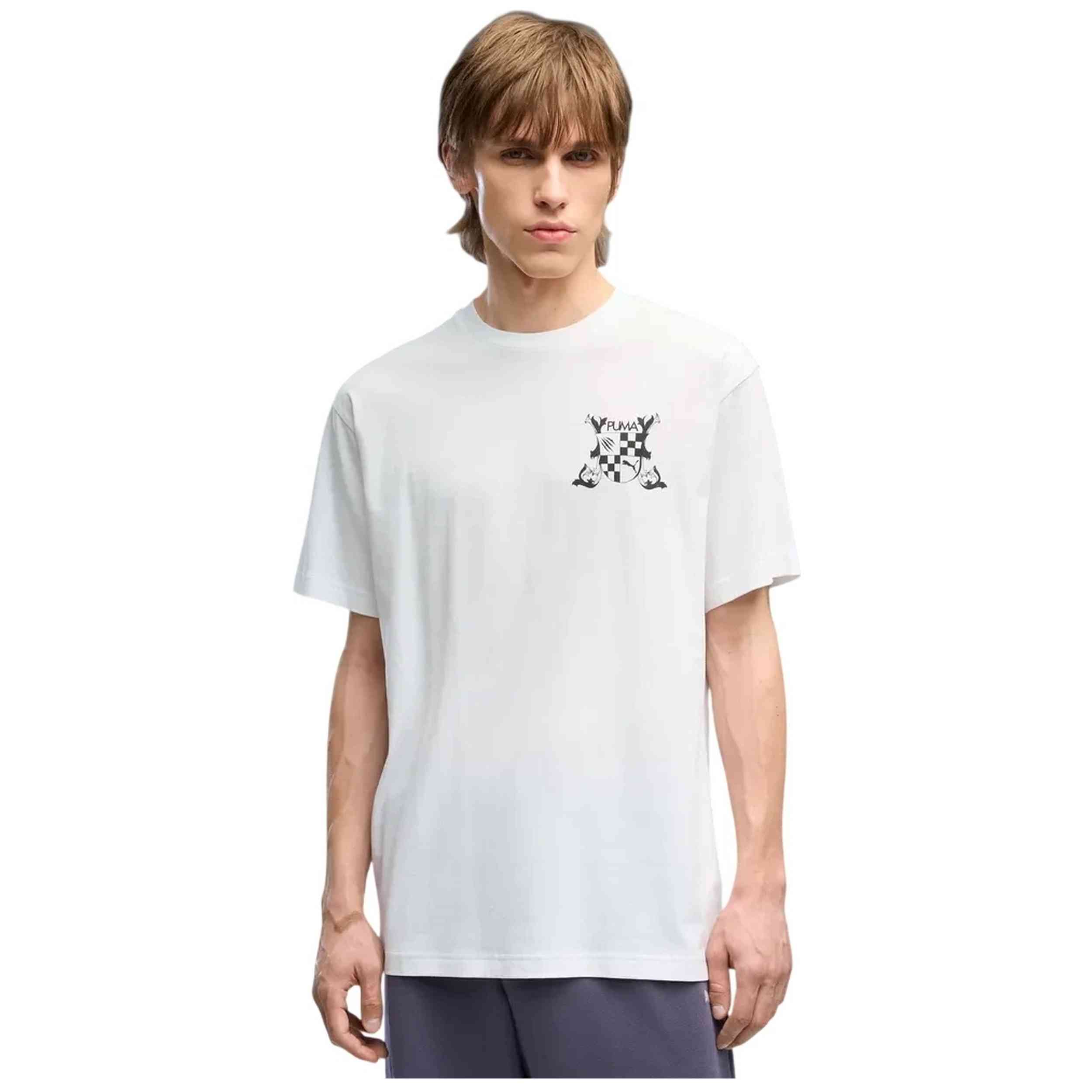 Camiseta De Manga Corta Puma modelo Graphics Medieval para Hombre en color Blanco