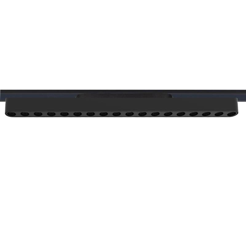 LEDBOX Foco carril SNOW SLIM 378mm 48V, 18W, 24º, UGR16, negro, Blanco cálido. Iluminación comercial LED, Carril magnético