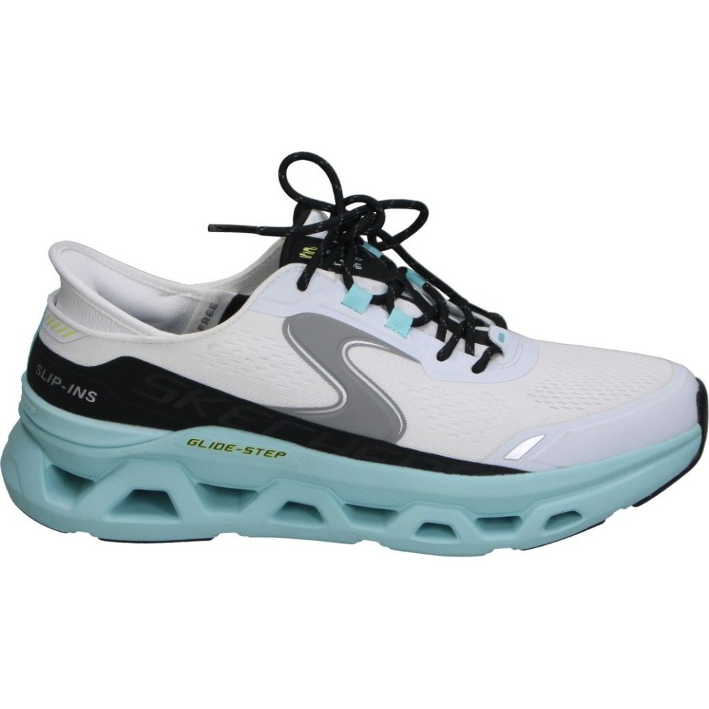 SKECHERS | Zapatillas Skechers Slip-ins: Glide-Step Altus para Hombre – Deportiva Blanca con Detalles – Sneakers Hands Free Slip Ins – Plantilla Air Cooled Memory Foam – Glide Step – Modelo 232921-WBL