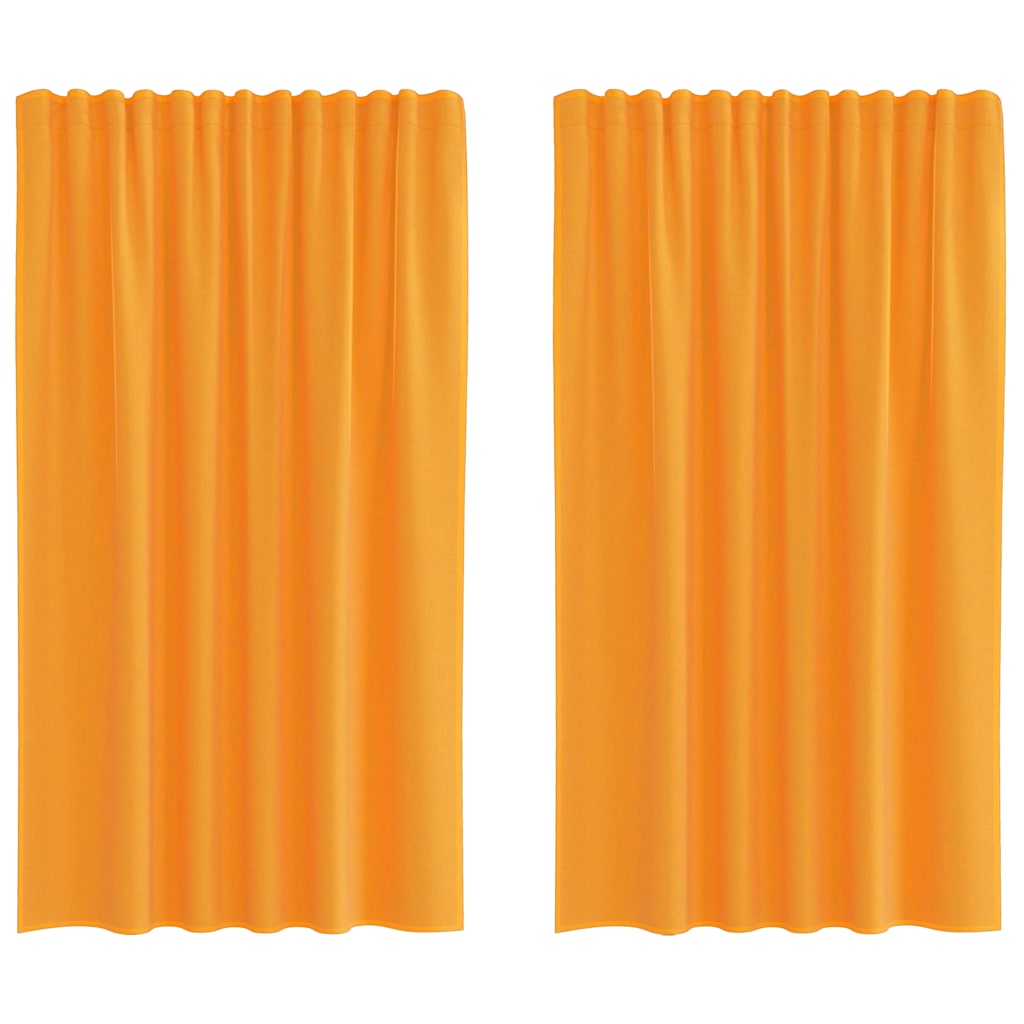 vidaXL Cortinas de gasa con bolsillos para varillas 2 uds 140x175 cm