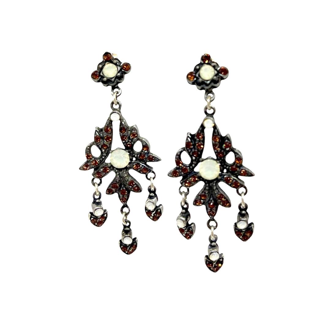 Pendiente largo multicristal Sw y plata 925 10µ T2