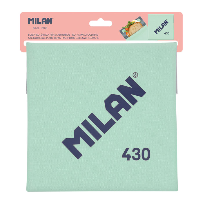 MILAN BOLSA SOBRE ISOTERMICA 0 3 L COLECCION 430 SINCE 1918 VERDE BOLSA PORTAMERIENDA 215x210x20 Cms.