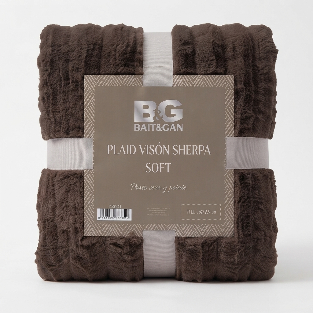 Manta de Sofá y Cama Vison Sherpa Suave -Cálida con Borreguito GADETEX