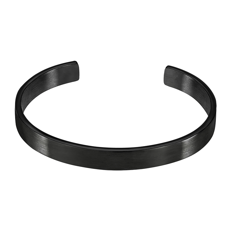 Lotus Style - Pulsera Cuff Lotus Style Acero Negro LS2196-2/2 para Hombre, Diseño Elegante y Moderno, Joyería de Moda Masculina Ideal para Uso Diario y Regalo