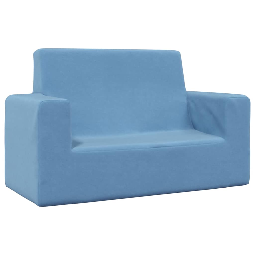 vidaXL Sofá infantil de 2 plazas gris claro con estrellas felpa suave en color Gris claro y blanco/Rosa/Antracita y más