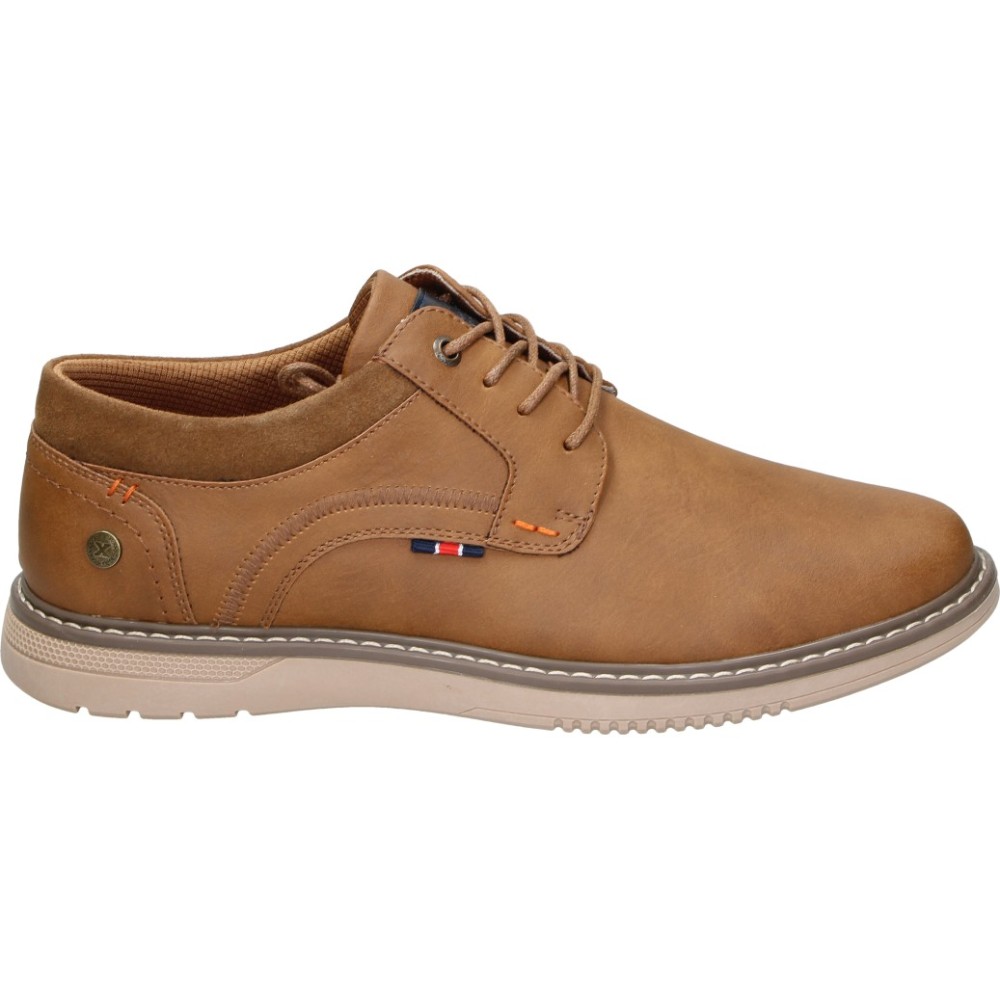 XTI | Zapato de Vestir XTI para Hombre – Zapato Cómodo en Color Camel – Zapato Elegante con Cordones – Estilosos – Vegan – Versátiles y Combinables – Modelo 146725