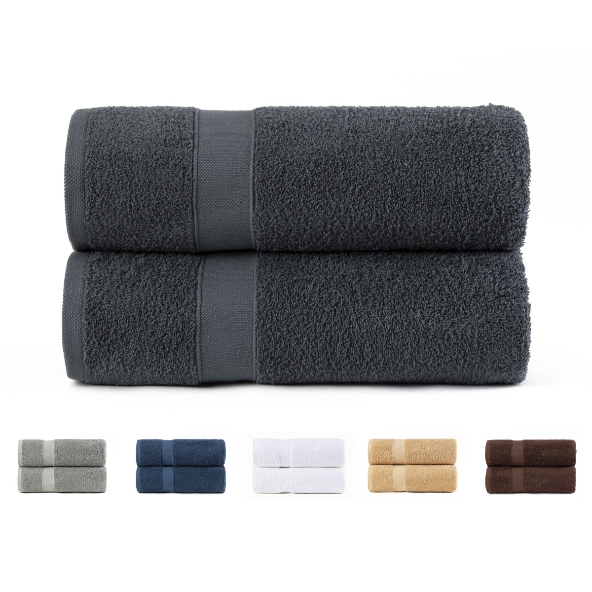 Todocama - Juego de 2 Toallas de baño Grandes, 100% algodón de 550 gsm Extra Suaves, Altamente absorbentes y de Secado rápido..
