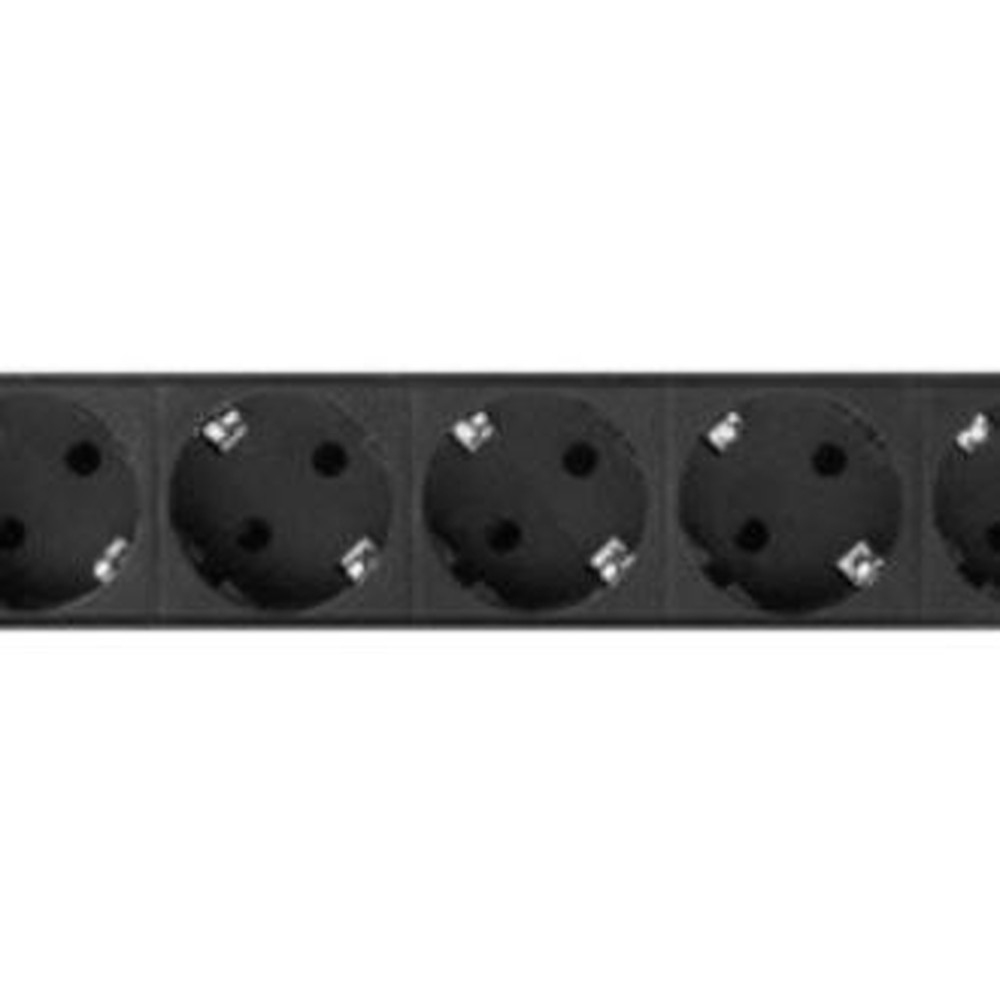 Lanberg PDU-PRO-07F-0200-BK Power Distribution Unit, 1U rack with 6 AC outlets, Type F, 16A, 220-250V, 2m cable, designed for reliable power supply in racks and data centers. Perfect multi socket solution for demanding daily use.