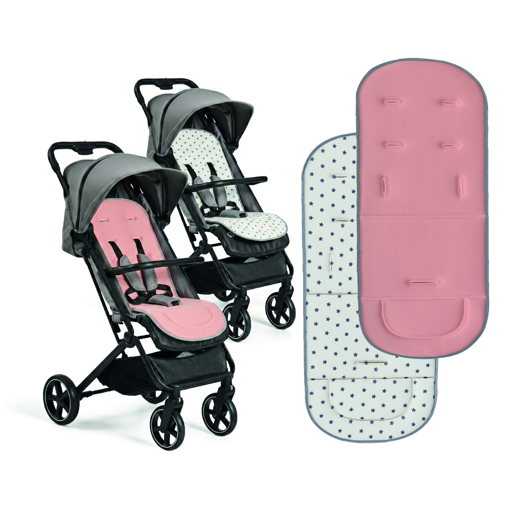 MS  - Colchoneta Universal para Silla de Paseo Bebe - Acolchada y Suave al Tacto - Ligera suave y transpirable