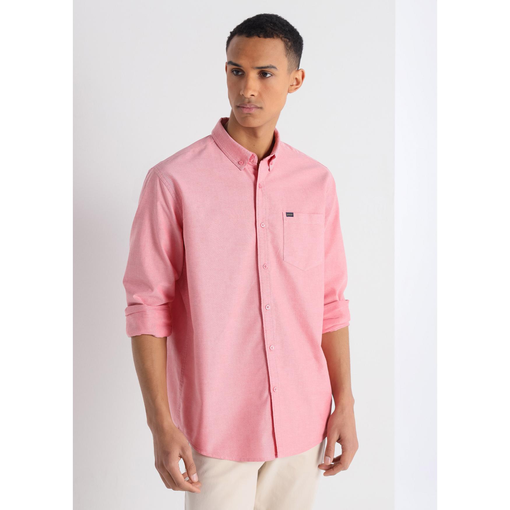 Camisa oxford frambuesa