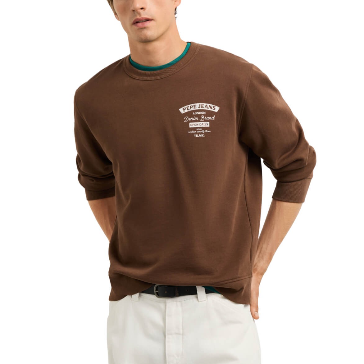 Sudadera De Cuello Redondo Jed Crew Marrón De