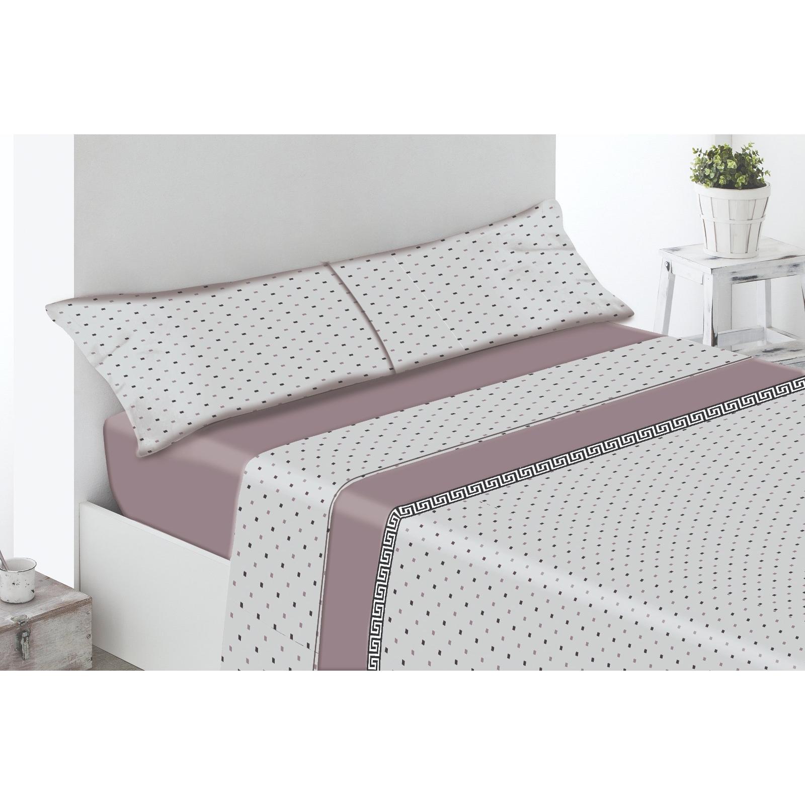 Juego de Sábanas 4 Piezas Printex+Home - Microfibra Suave con Estampado Geométrico Moderno para Cama 90, 135 y 150 cm, Ideal para Verano