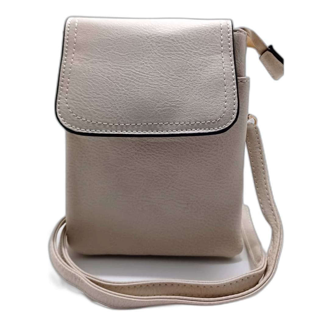 Bolso para Móvil, Mini Bandolera Rosa Beige para Mujer, Manos Libres para Viaje, Bolso Cruzado - Kebedo Moda