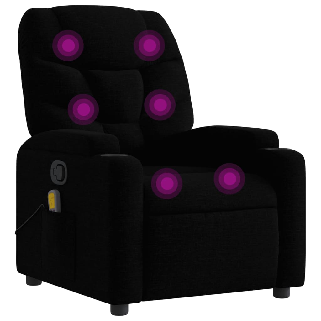 vidaXL Sillón reclinable de masaje con tela  Multicolor