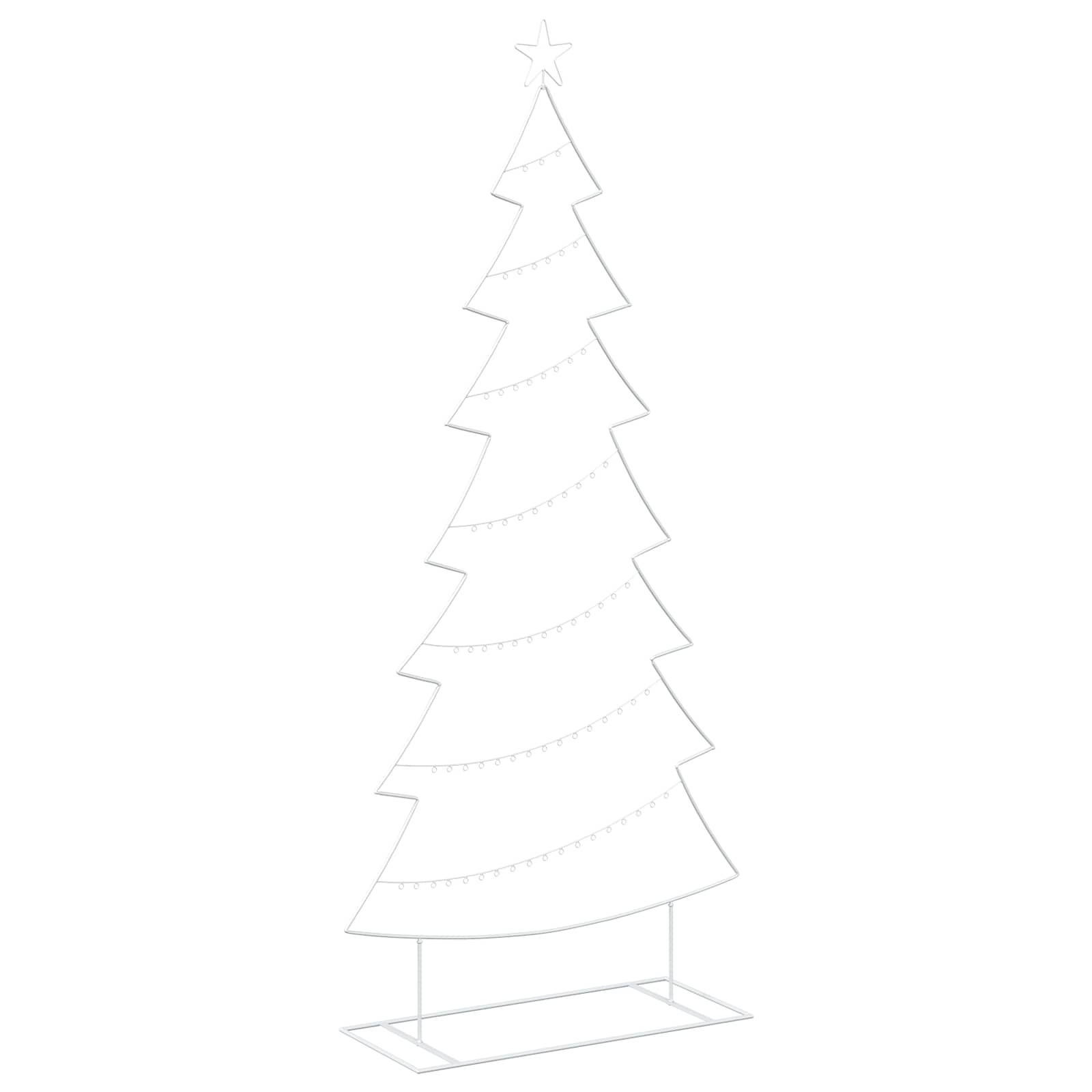 vidaXL Árbol de Navidad de metal con soporte KUOPIO 210 cm Acero
