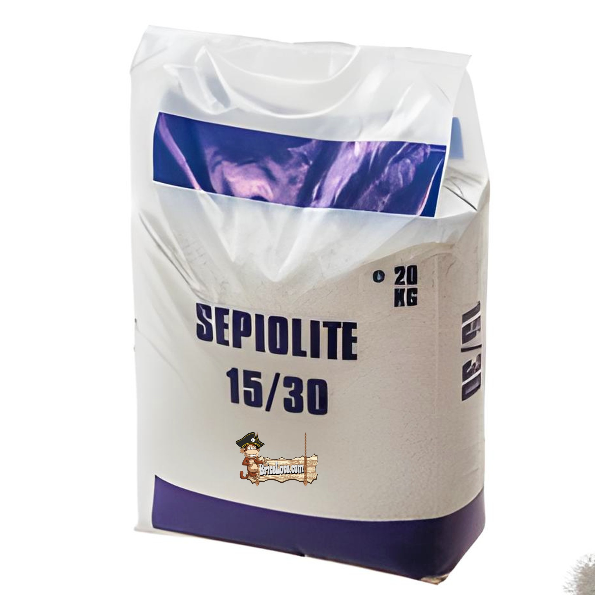 Bricoloco.com Sepiolita Grano Medio 30/60 Absorbente Mineral Natural Alta Eficiencia para Derrames