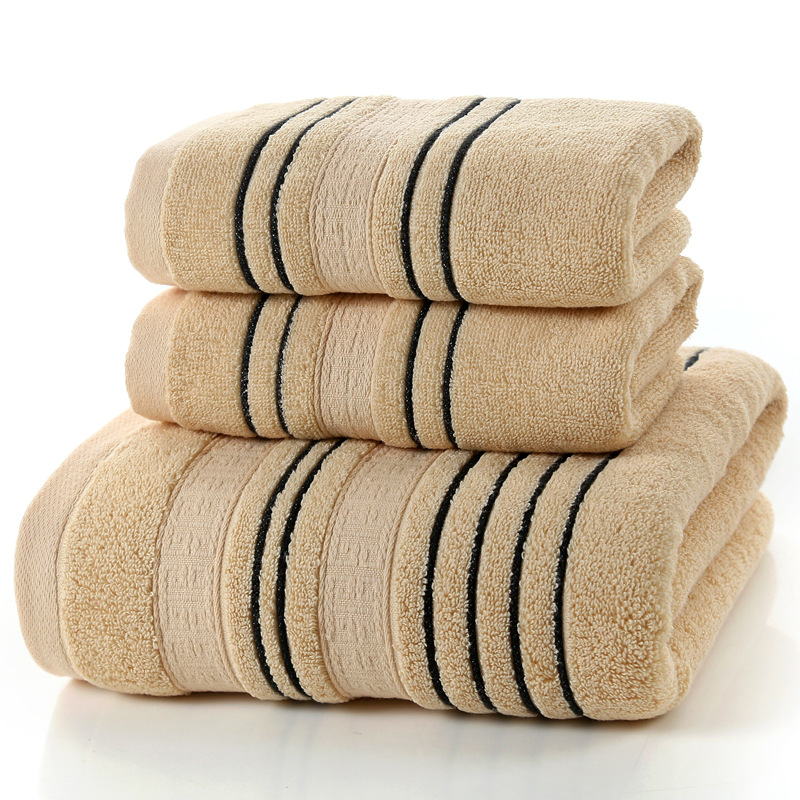 Om Home Juego De Toallas De Algodón Bordadas 3 Piezas 35x75cm 70x140cm Toallas De Baño Geométricas Para Mano Rostro Y Ducha Toallas De Baño
