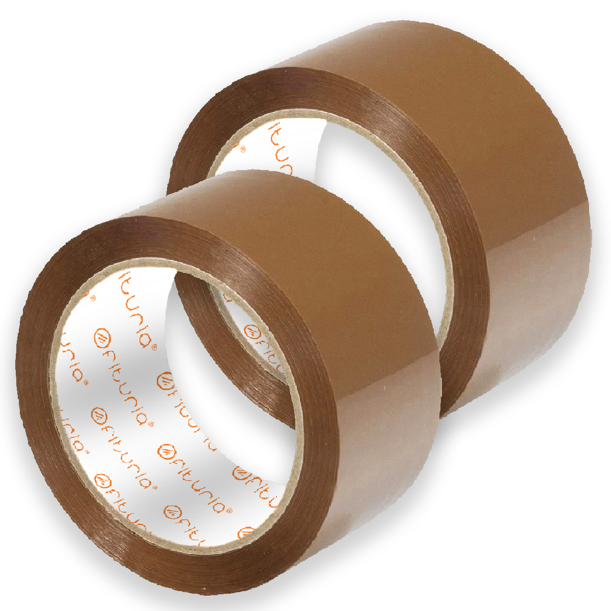 Cinta de Embalar, Cinta Adhesiva Marrón, Cinta para Embalaje de Cajas Mudanza y Envíos, Cinta Adhesiva para Embalar, Precinto Embalar Seguro y Resistente - Ofituria (50mmx66m, 2 cintas)