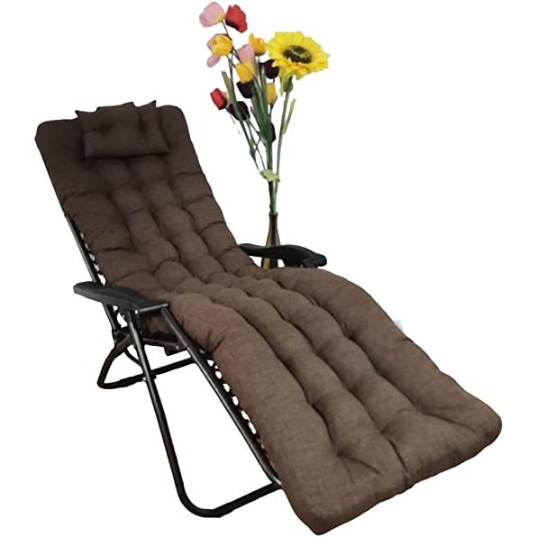 Cojín Tumbona Reclinable REINO MANSIDI con Almohada Reposacabeza y Relleno de Fibra Hueca