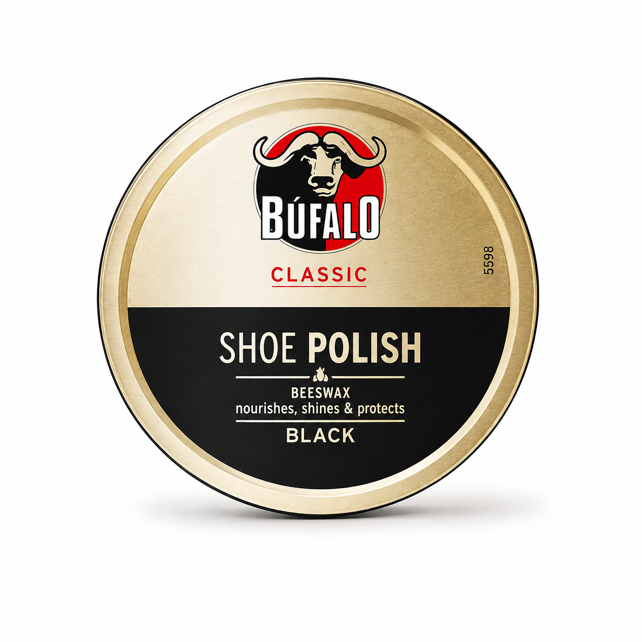 Búfalo - Crema betún para zapatos de piel con cera de abeja, nutre, protege y recupera el brillo – 75 ml (negro, marrón o incoloro)