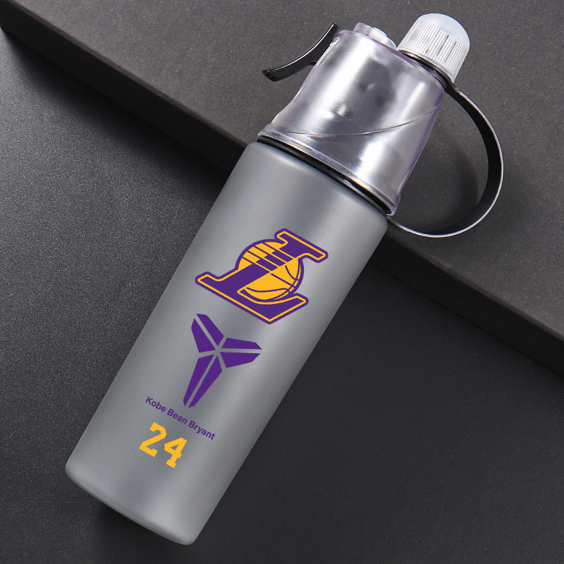 Botella Deportiva con Boquilla de Spray - Cantimplora Antigolpes de Gran Capacidad para Exteriores (Verano/Material Plástico)--600ml