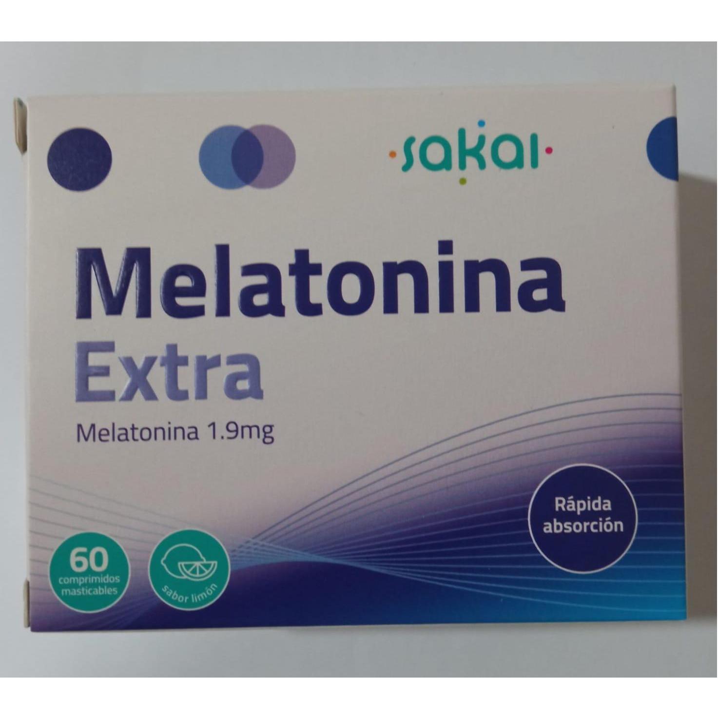 Sakai. Melatonina Extra 60 comprimidos masticables. Sabor limón.