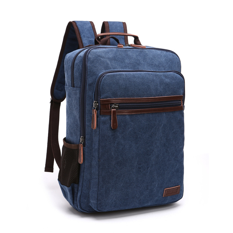 TK Mochila de lona Vintage para hombre, bolso de hombro de viaje de gran capacidad, mochilas escolares para adolescentes, mochila para ordenador portátil