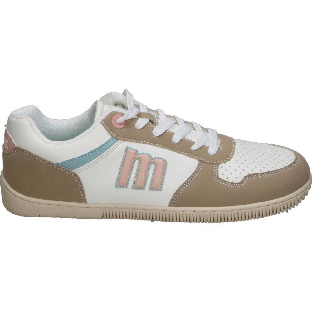 MTNG | Zapatillas Mustang Free Aria para Mujer – Deportiva en Crudo con Detalles en Marrón – Sneakers con Cordones – Respetuosos con el Pie – Cero Drop – Flexibles – Vegan – Cómodas – Modelo 60840