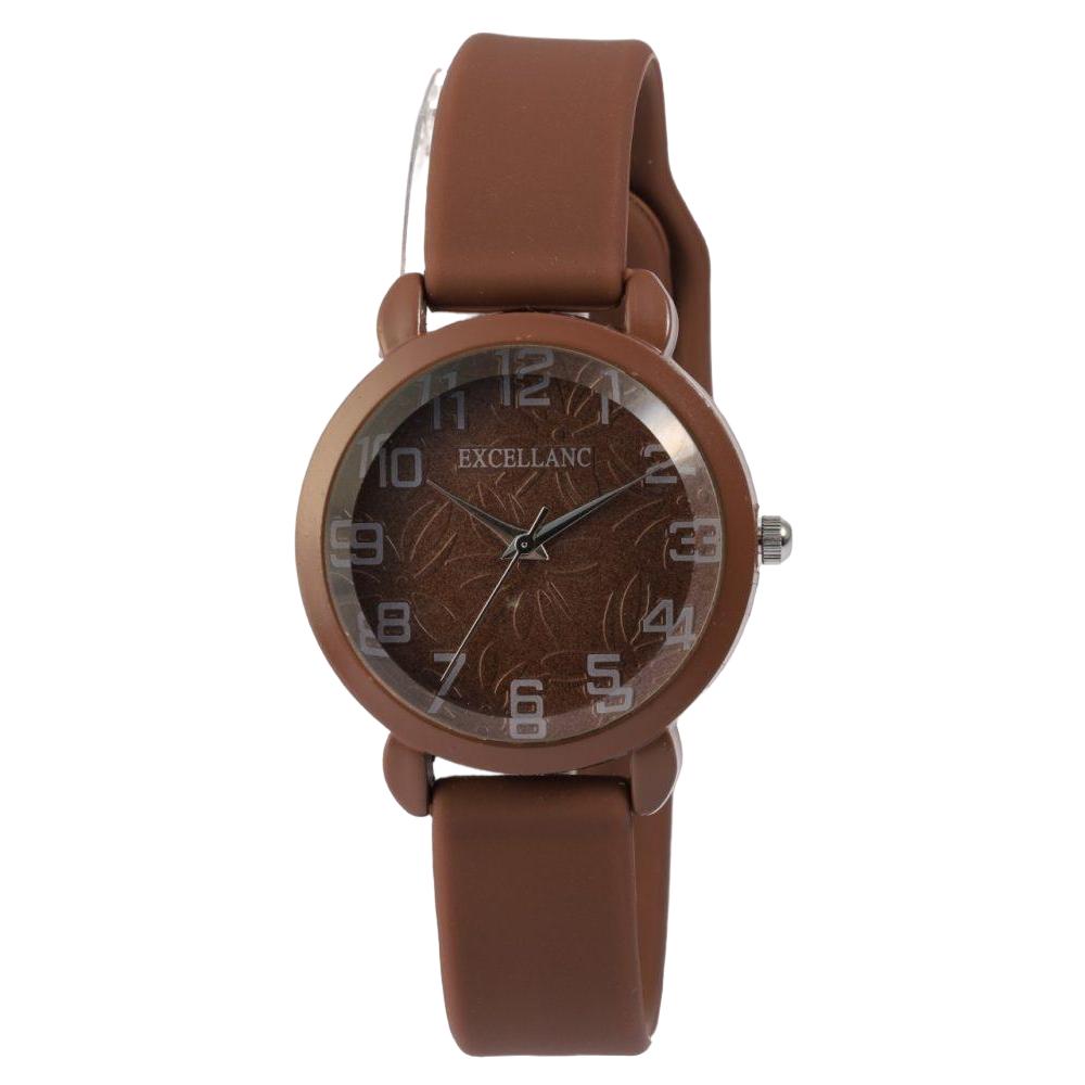 Reloj Excellanc® Mujer com Bracelete em Silicone Castanho - 0011