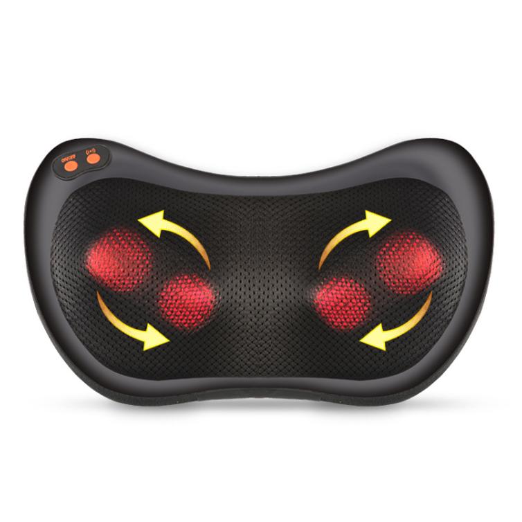 TK Cojín de masaje Shiatsu para Cuello, Hombres, espalda, Belt, cojín de masaje de refrigeración, Con Función de calor y masaje Kneag giratorio 3D, relajación en el hogar y la Oficina Enchufe Europeo estándar, color negro.