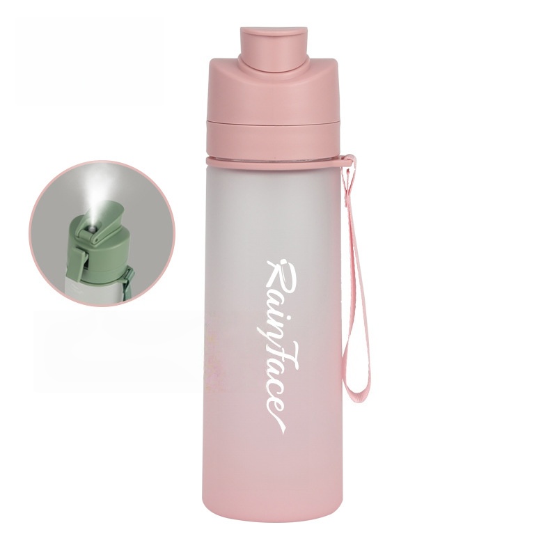 Botella de Agua con Boquilla de Spray - Tritan Fitness Multifuncional (Para Mujer/Estudiantes/Deportes de Verano)-- 650ML