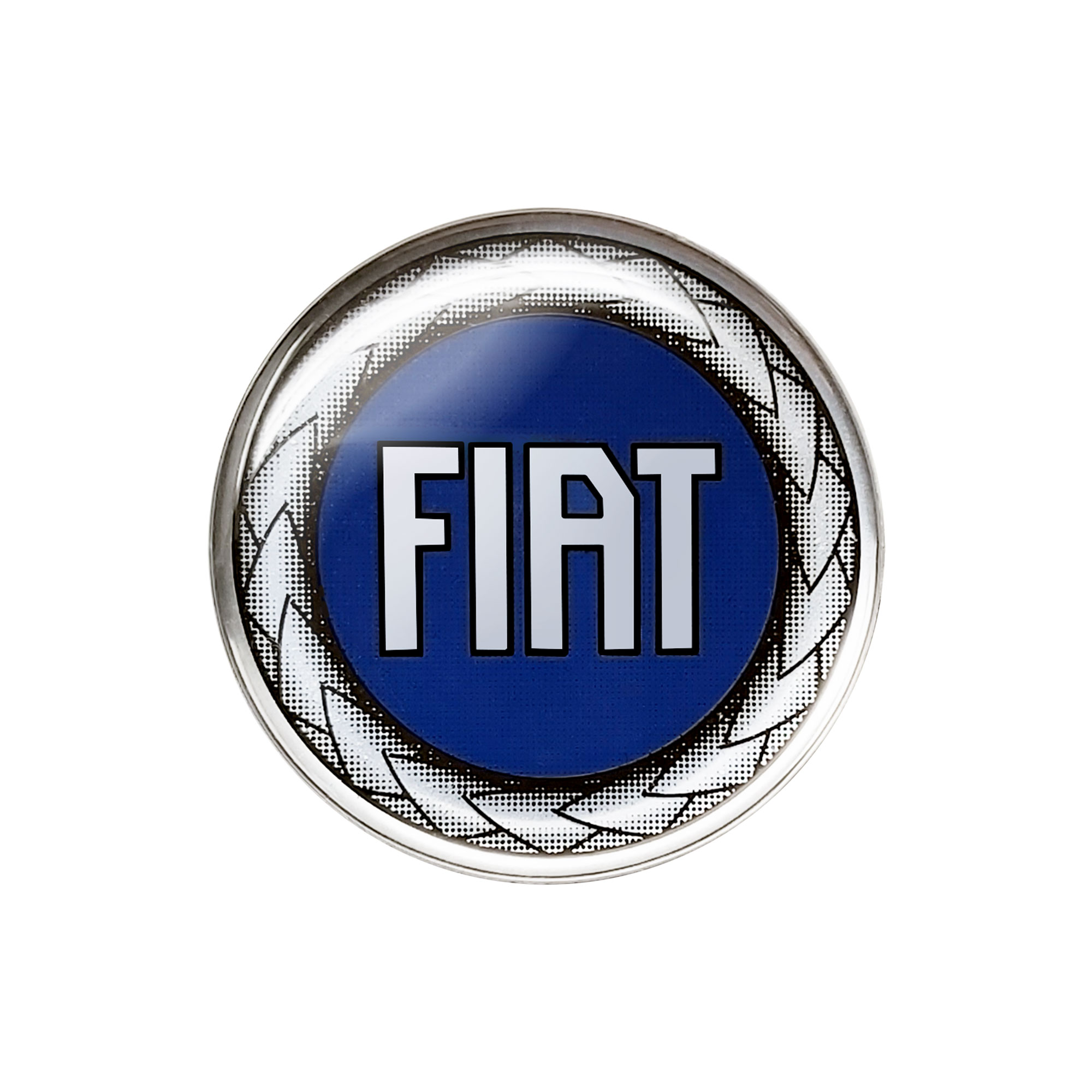 Pegatina Azul 48 mm Fiat 3D Logo Oficial